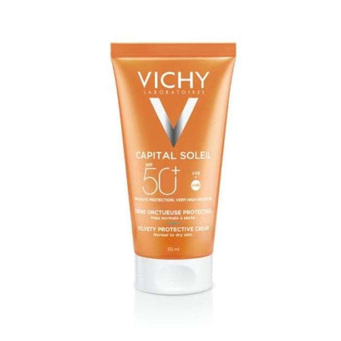 Offre Capital Soleil Creme Onctueuse Protectrice Peau Normale A Seche SPF 50+ 50 ML + Capital Soleil 100 ML et Sac Offerts - VICHY