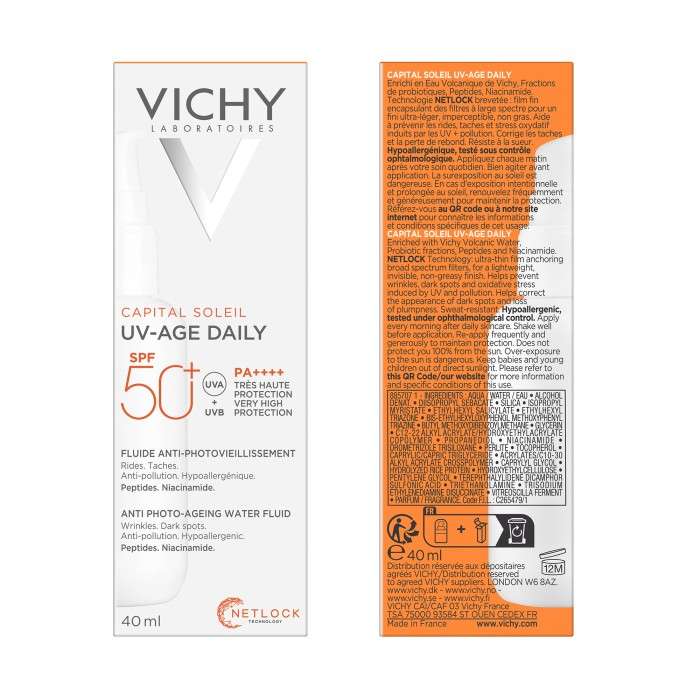 Capital Soleil UV Age Daily SPF 50 Fluide Anti Photovieillissement 40 ML - VICHY