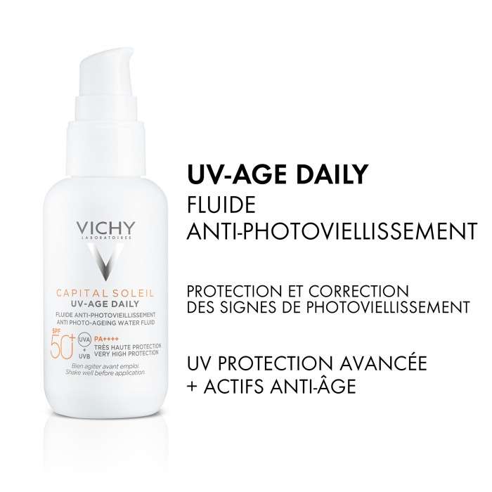 Capital Soleil UV Age Daily SPF 50 Fluide Anti Photovieillissement 40 ML - VICHY