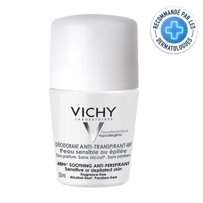 Deodorant Anti Transpirant 48H Bille Peau Sensible ou Epilee - VICHY
