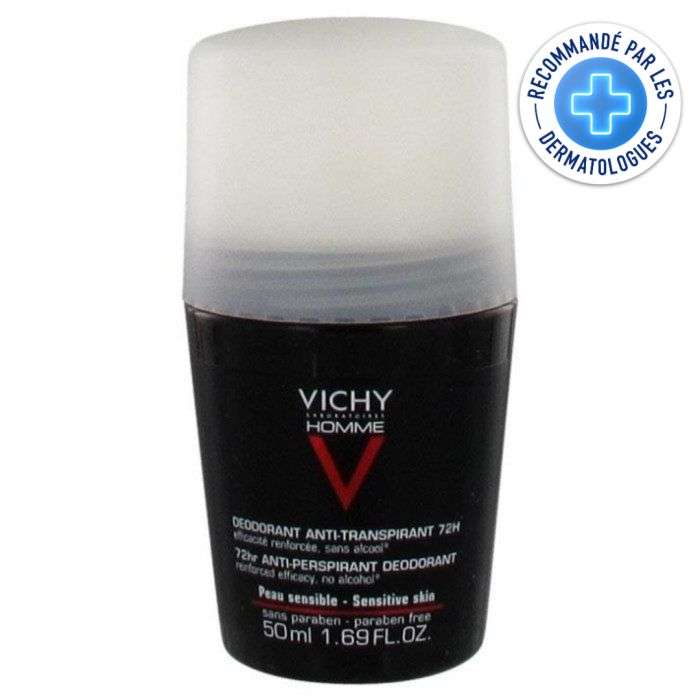 Homme Deodorant Anti Transpirant 72 H Roll On 50 ML - VICHY