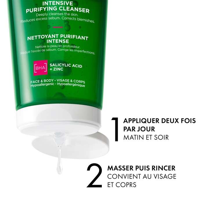 Normaderm Gel Purifiant Intense Peau Grasse et Acneique 400 ML - VICHY