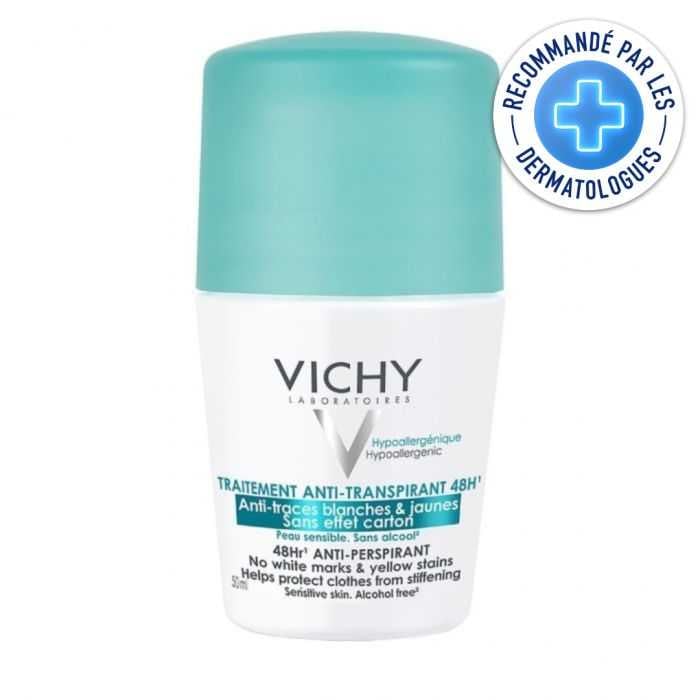Traitement Anti Transpirant Anti Traces Blanches et Jaunes 48 H 50 ML - VICHY