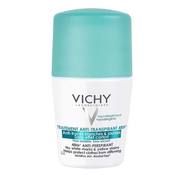 Traitement Anti Transpirant Anti Traces Blanches et Jaunes 48 H 50 ML - VICHY