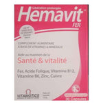 Hemavit Fer Santé et Vitalité 30 Capsules - VITABIOTICS