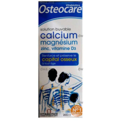 Osteocare Calcium Magnesium Zinc et Vitamine D3 Solution Buvable 200ML - VITABIOTICS