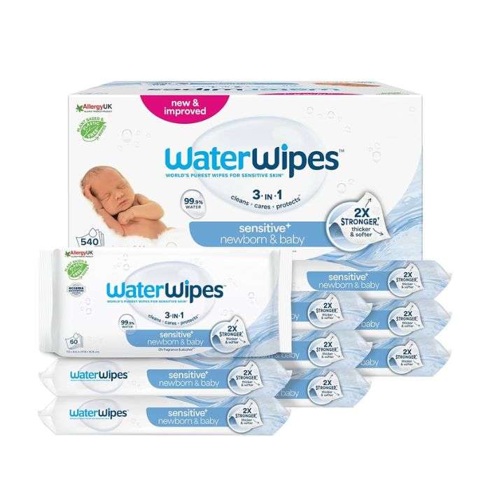 Pack Lingettes Bebe Pack de 9 X 60 - WATERWIPES
